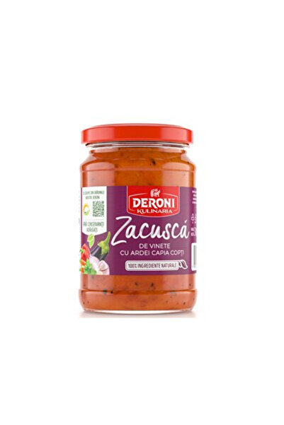 DERONİ Zacusca cu vinete și ardei iute prăjit, Kulinaria, 300 g