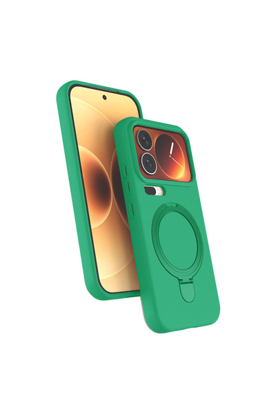 Nezih Case Mi 17 Pro Max Uyumlu İçi Kadife Stand Olabilen Halka Yüzüklü Kılıf