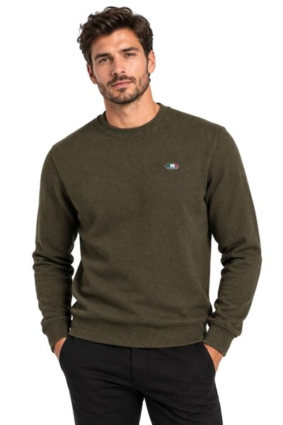 SINGLE SWORD Hanorac pentru bărbați OiL Company – Hanorac casual cu guler tip crewneck pentru 4 sezoane