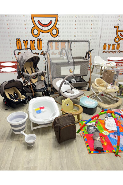 ÖYKÜ BEBEK DUNYASI 40 Parça Yeni Doğan Bebek Çeyiz Seti Full Set Bebeğiniz İç...
