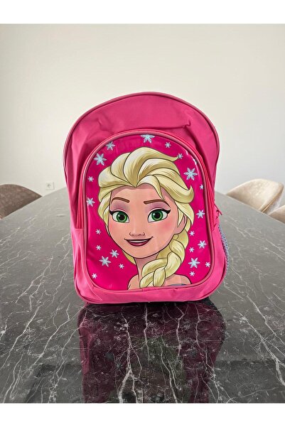Ortaokul İlkokul Çantası ve Beslenme Çantası 3 Cepli Pedli Pembe