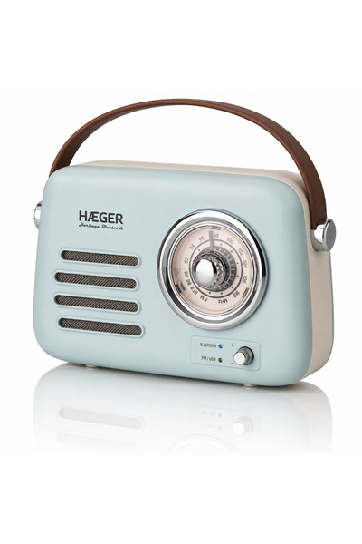HAEGER Ρετρό ραδιόφωνο Bluetooth, 4 λειτουργίες: Bluetooth/FM/USB/AUX, Αυτονο...