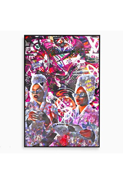 Luxcanva Tablou Canvas Viața este Artă 40x60 cm cu Ramă Neagră Living Fashion