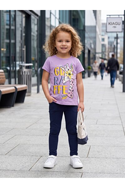 KİAGU Set pentru copii, cu imprimeu cu personaje, tricou cu mânecă scurtă, cu...