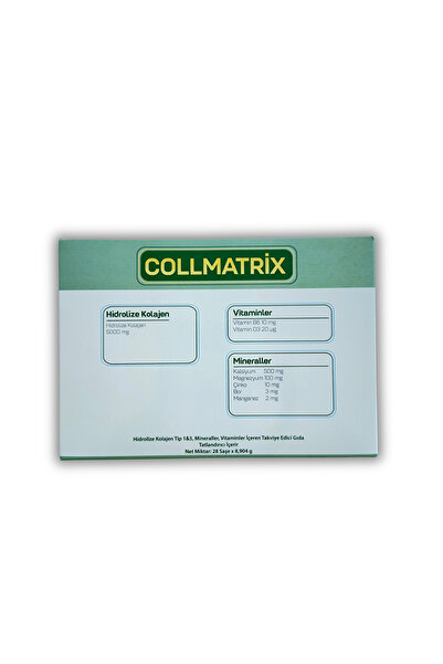COLLMATRİX 28 Saşe...Hidrolize Kolajen Tip1&3 ,Mineraller,Vitaminler İçeren T...