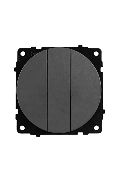 OVİVO Wog Anthracite Triple Switch Module + Cover