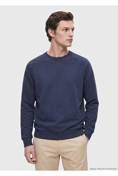 Ramsey Indigo Crew Neck Plain Sweatshirt