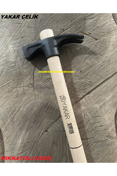 Yakar MIKNATISLI ÇEKİÇ MARANGOZ USTA ÇEKİCİ DÖVME ÇELİK ÇATAL ÇEKİÇ 500GR SAPLI