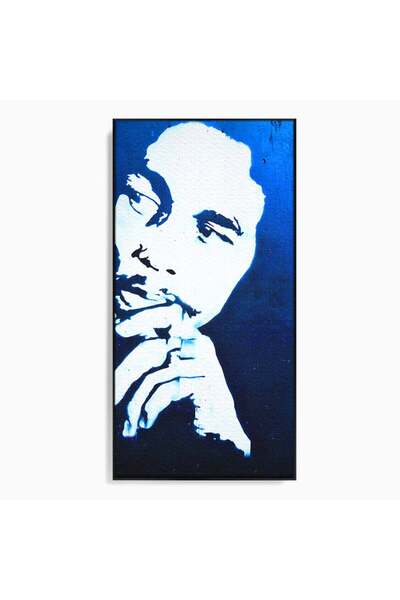 Luxcanva Tablou Canvas Bob Marley 70x140 cm cu Rama Negru Culori Living Cantaret