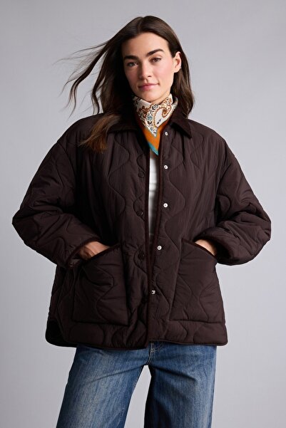 DeFacto Women's Coat H2881Ax/Bn530 Brown
