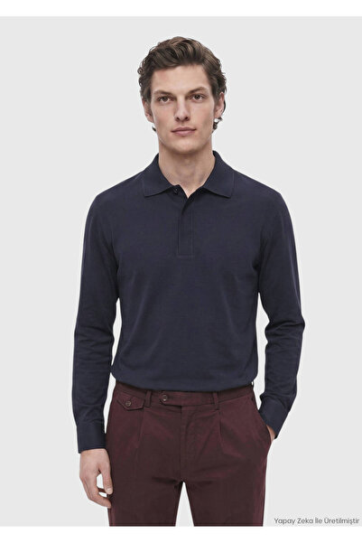 Ramsey Navy Blue Plain 100% Cotton T-Shirt