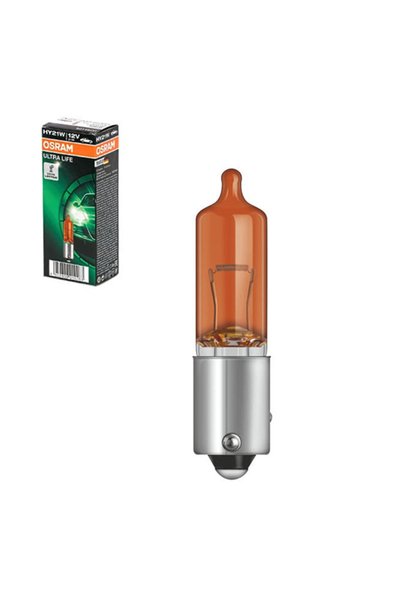 Osram Λάμπα Αλογόνου Φλας HY21W BAW9S 12V 21w Ultra Life Πορτοκαλί 64137ULT Τ...