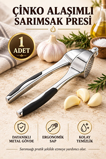 Anadolu Saray Çinko Alaşımlı Sarımsak Presi Ergonomik Saplı Kolay Temizlenen ...