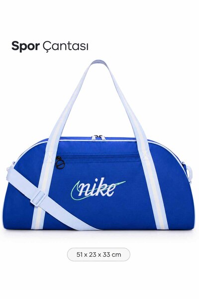 Nike Gym Club Retro Mavi Orta Boy Spor Çantası