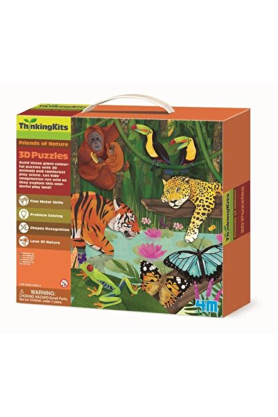 4M Toys - Junior Κατασκευές :: 3D Παζλ Δαπέδου - Τροπικό Δάσος