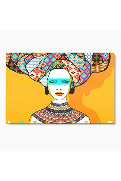 Luxcanva Tablou Canvas African Women 150x100 cm pe Sasiu Lemn Femei Living Tu...