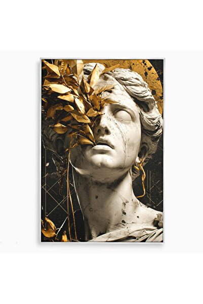 Luxcanva Tablou Canvas Zeita de Marmura 70x100 cm cu Rama Argintiu Zeita Marm...