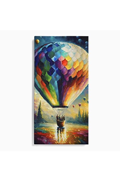 Luxcanva Tablou Canvas Balonul Colorat 50x100 cm pe Sasiu Lemn Living Oameni ...