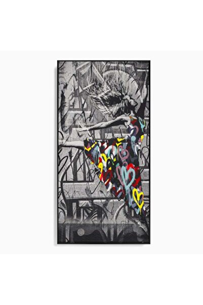 Luxcanva Tablou Canvas Beautiful Girl 70x140 cm cu Rama Negru Dressing Baleri...