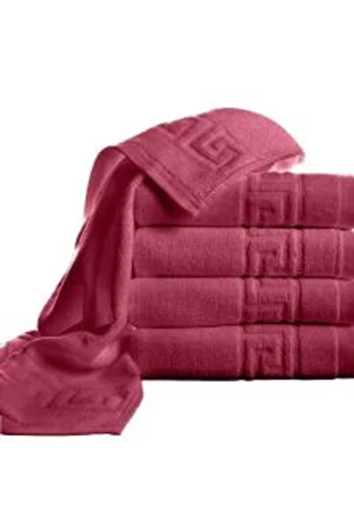 odjas Set 10 Prosoape de Baie, 70x140 cm, Greek Model, 500 gr , ROSU