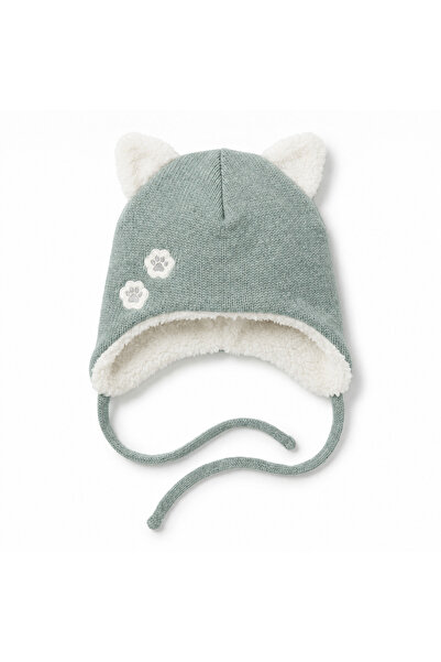 BabyCosy Organic Wear %100 Organik Pamuk Welsoft Bebek Şapkası Unisex Kedi Ku...