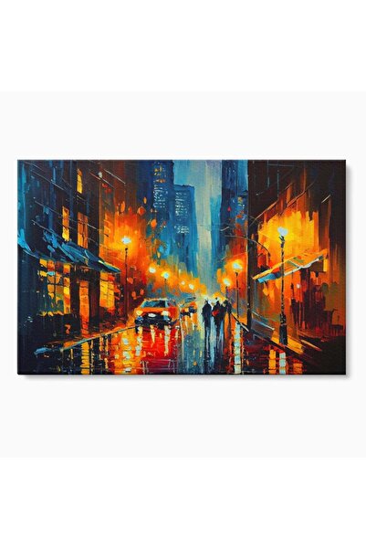 Luxcanva Tablou Canvas Lights In New York 120x80 cm pe Sasiu Lemn Decorativ D...