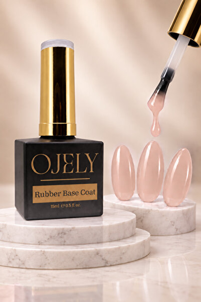 OJELY Rubber Base Coat 15 ml NUDE NO:25 – Esnek Yapılı Güçlü Baz Jel