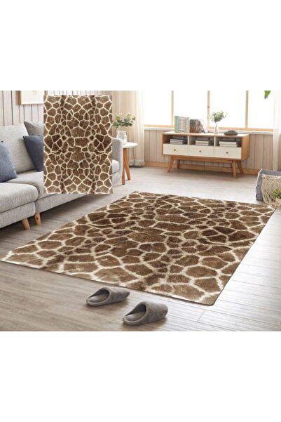 odjas Covorv antiderapant pentru living/Dormitor, ZUBI HOME, Maro Deschis Mar...