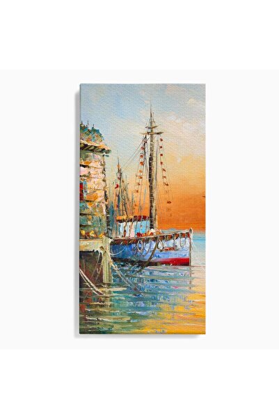 Luxcanva Tablou Canvas Old Boat 70x140 cm pe Sasiu Lemn Living Vapor Port