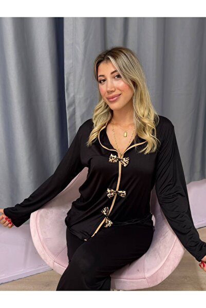 BUTİK PİCAMA Kurdele Detaylı Şık Ve Rahat Kadın Ev Giyim Pijama Takımı
