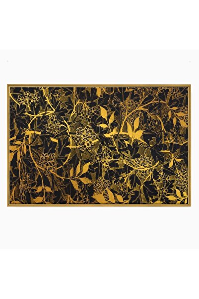 Luxcanva Tablou Canvas Flower Branch 150x100 cm cu Rama Auriu Decorativ Flori...