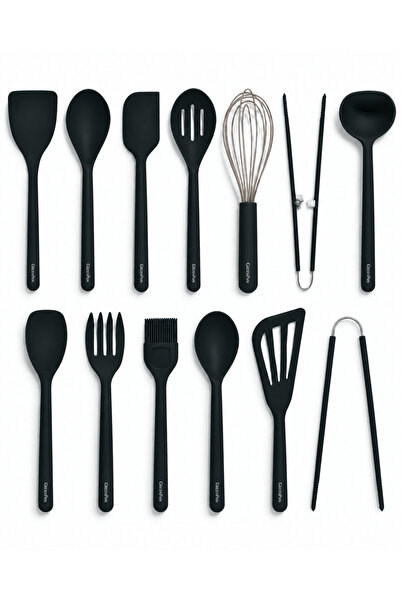Greenpan 13 Parça Platinum Silicone Mutfak Gereçleri Seti Siyah