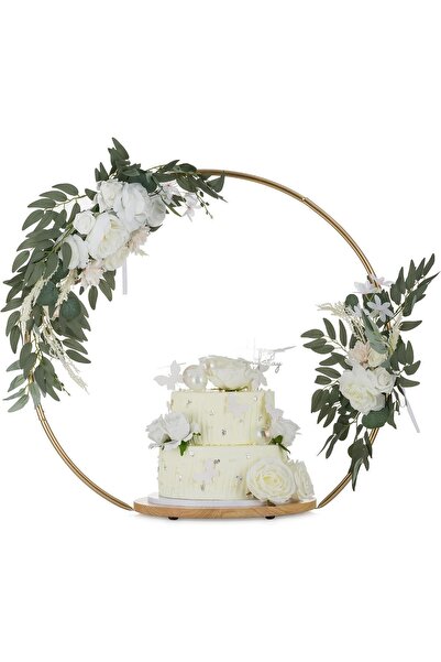 NUPTIO Cake Stand, Decorative Arch, Base 36 cm, Height 58 cm, Frame Diameter ...
