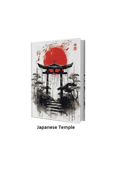 DEFFTER Japanese/ Temple Covered Notebook 14X20Cm Lined Notebook 96 Pages. 64...