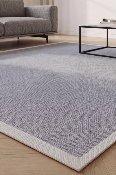 Anatolian Carpet Store Sisal Dokuma Hav Vermez, Leke Tutmaz, Robot Süpürgeye Uygun Modern Gri Halı