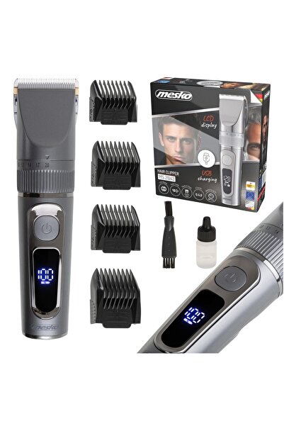 MESKO Aparat de tuns MS 2843, afișaj LED, încărcare USB, 4 piepteni, IPX6