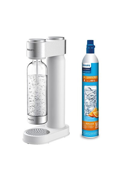 Philips Water ADD4902WH/10 GoZero soda makinesi, plastik, 1 litre, beyaz