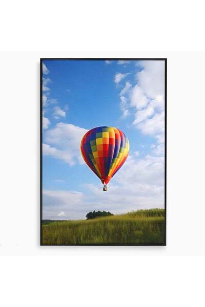 Luxcanva Tablou Canvas Zburatorul 50x70 cm cu Rama Negru Room Balon Cu Aer Ca...