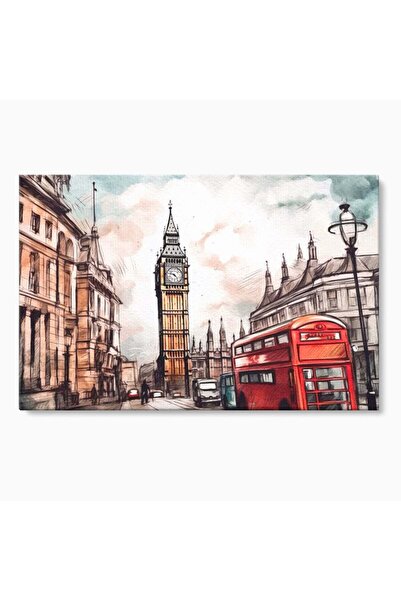 Luxcanva Tablou Canvas Big Ben 120x80 cm pe Sasiu Lemn Londra Marele Ben City...