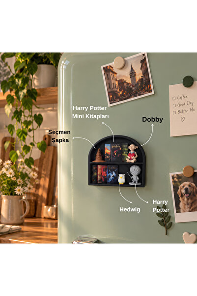Printech3d Harry Potter Temalı Minyatür Kitaplık Magnet – Dekoratif Buzdolabı...
