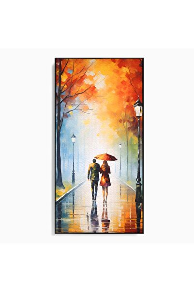 Luxcanva Tablou Canvas Aleea Indragostitilor 70x140 cm cu Rama Negru Room Cup...