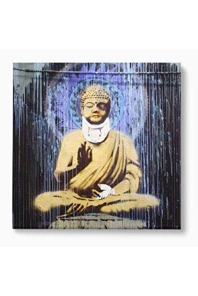 Luxcanva Tablou Canvas Zen 70x70 cm pe Sasiu Lemn Room Statuie Amuleta
