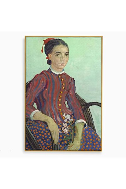 Luxcanva Tablou Canvas La Mousme 50x70 cm cu Rama Auriu Galerie De Arta Van G...