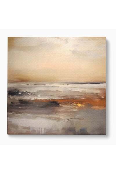 Luxcanva Tablou Canvas Gold Waves 100x100 cm pe Sasiu Lemn Living Room Valuri...