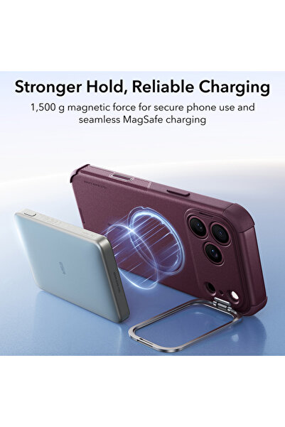 ESR Husa MagSafe pentru Apple iPhone 18 Pro Max / 17 Pro Max, ESR, Cyber Armor Kickstand, Visinie