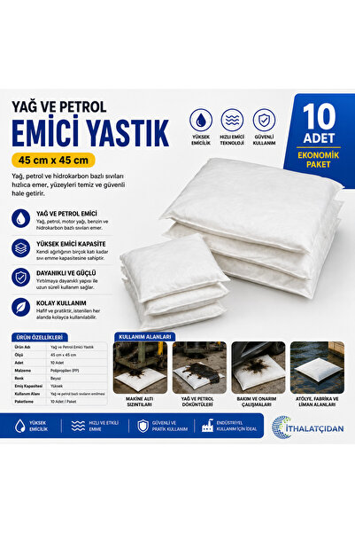 BantMarketim Yağ Ve Petrol Emici Yastık 45cmx45cm 10adet . BMPBM2304