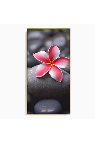 Luxcanva Tablou Canvas Flower Spa 50x100 cm cu Rama Auriu Room Relaxare Floar...
