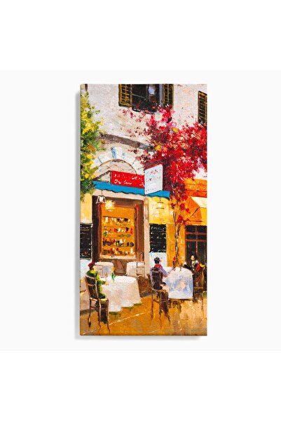 Luxcanva Tablou Canvas Terasa 50x100 cm pe Sasiu Lemn Living Strada Vacanta