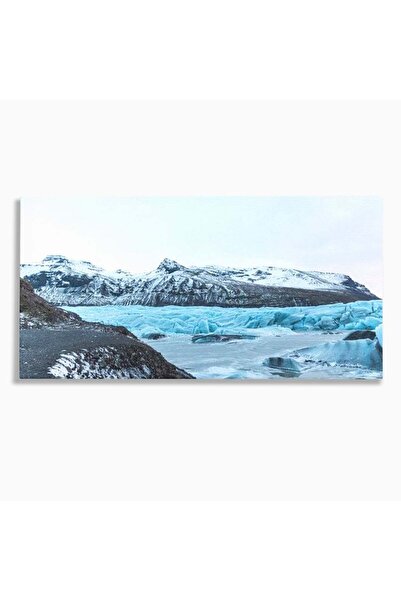 Luxcanva Tablou Canvas Peisaj Glaciar 140x70 cm pe Sasiu Lemn Inghet Stanci Mare