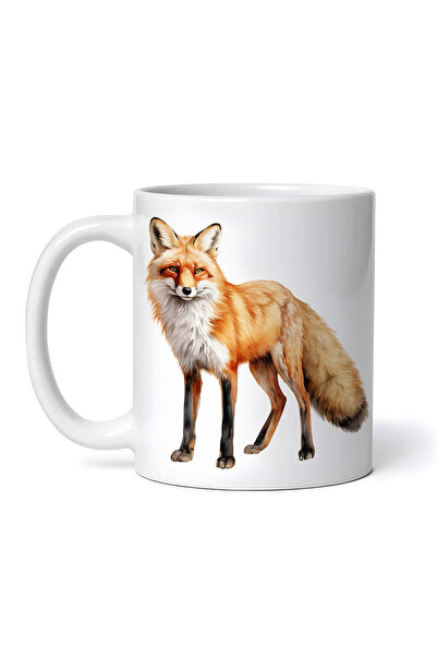 INOVATIX Personalized white mug, Golden Fox, INOVATIX®. 330ml